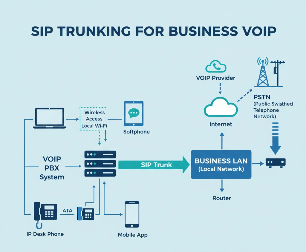 SIP Trunking in a VoIP Business Phone System
